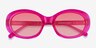 Dolly Crystal Fuchsia Pink AcetateSunglass Frames from EyeBuyDirect, Closed View