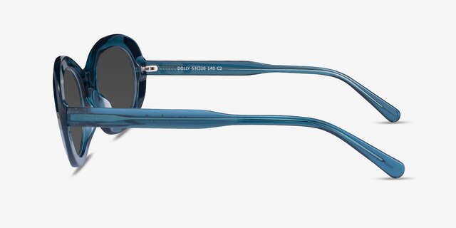 Dolly Crystal Blue AcetateSunglass Frames from EyeBuyDirect, Side View