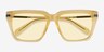 Peggy Milky Yellow AcetateSunglass Frames from EyeBuyDirect, Closed View