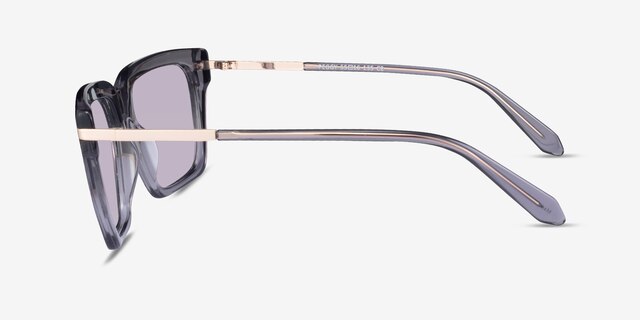 Peggy Crystal Gray AcetateSunglass Frames from EyeBuyDirect, Side View