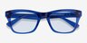 Kitt Crystal Dark Blue AcetateSunglass Frames from EyeBuyDirect, Closed View