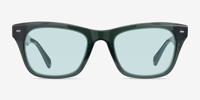 Kitt Crystal Green AcetateSunglass Frames from EyeBuyDirect, Front View