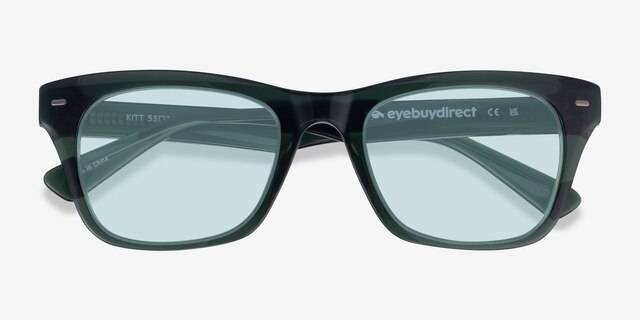 Kitt Crystal Green AcetateSunglass Frames from EyeBuyDirect, Closed View