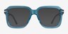 Bowie Crystal Blue AcetateSunglass Frames from EyeBuyDirect, Front View
