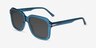 Bowie Crystal Blue AcetateSunglass Frames from EyeBuyDirect, Angle View