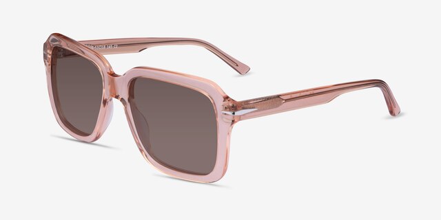 Bowie Crystal Peach AcetateSunglass Frames from EyeBuyDirect, Angle View
