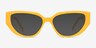 Edie Crystal Yellow AcetateSunglass Frames from EyeBuyDirect, Front View