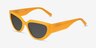 Edie Crystal Yellow AcetateSunglass Frames from EyeBuyDirect, Angle View