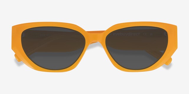 Edie Crystal Yellow AcetateSunglass Frames from EyeBuyDirect, Closed View
