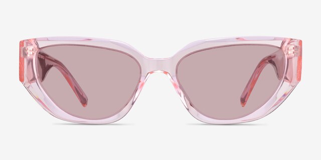 Edie Crystal Pink AcetateSunglass Frames from EyeBuyDirect, Front View