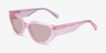 Edie Crystal Pink AcetateSunglass Frames from EyeBuyDirect, Angle View
