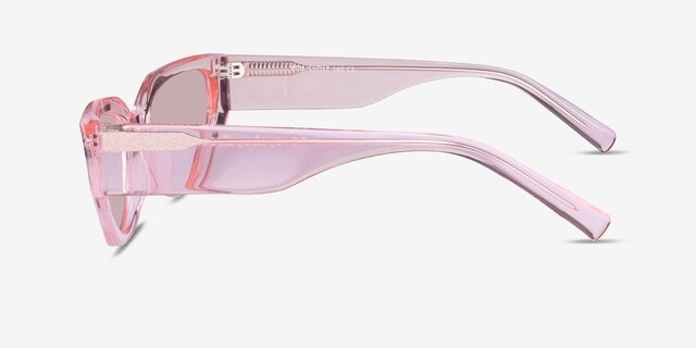 Edie Crystal Pink AcetateSunglass Frames from EyeBuyDirect, Side View