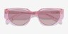 Edie Crystal Pink AcetateSunglass Frames from EyeBuyDirect, Closed View