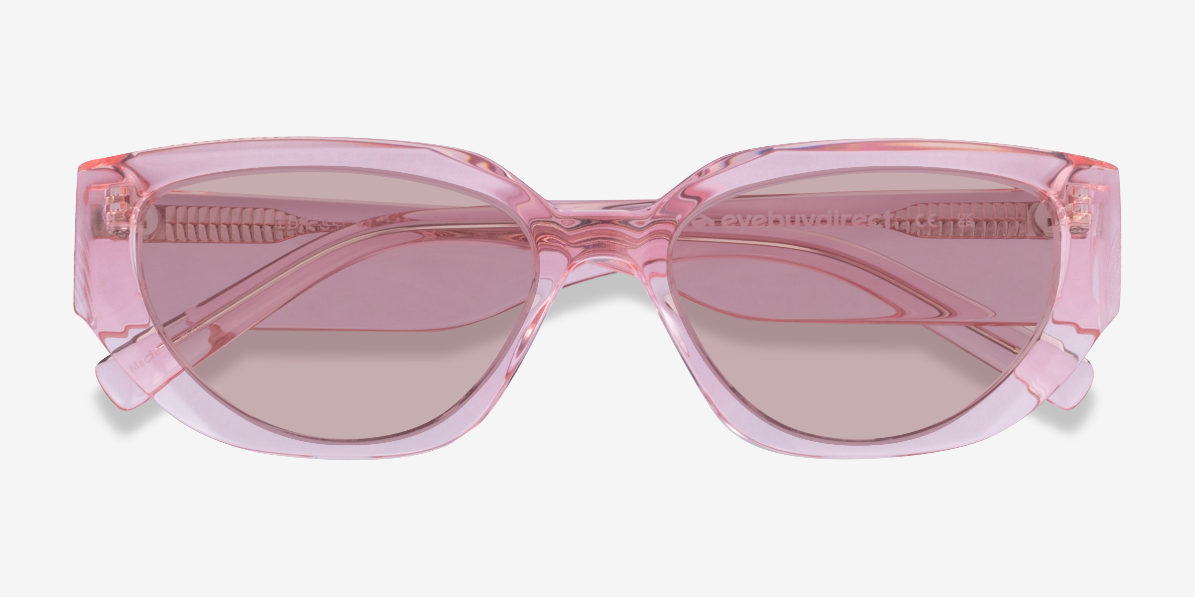 Edie Cat Eye Crystal Pink Frame Sunglasses For Women Eyebuydirect