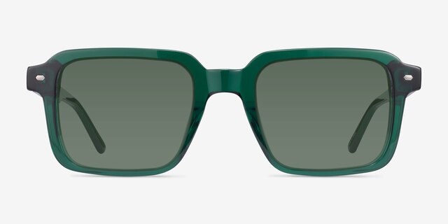 Nat Crystal Dark Green AcetateSunglass Frames from EyeBuyDirect, Front View