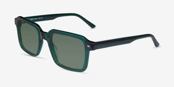 Crystal Dark Green Nat -  Acetate Sunglasses