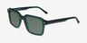 Nat Crystal Dark Green AcetateSunglass Frames from EyeBuyDirect, Angle View
