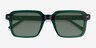 Nat Crystal Dark Green AcetateSunglass Frames from EyeBuyDirect, Closed View