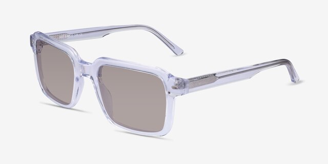 Nat Clear Crystal AcetateSunglass Frames from EyeBuyDirect, Angle View