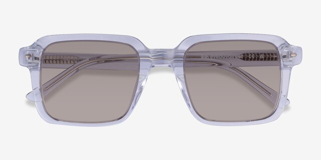 Nat Clear Crystal AcetateSunglass Frames from EyeBuyDirect, Closed View