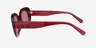 Aretha Crystal Red AcetateSunglass Frames from EyeBuyDirect, Side View
