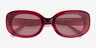 Aretha Crystal Red AcetateSunglass Frames from EyeBuyDirect, Closed View
