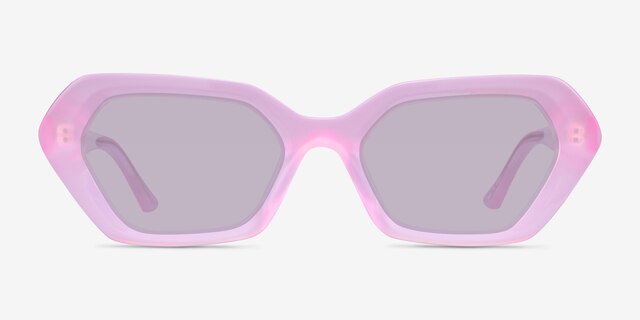 Brigitte Milky Pink AcetateSunglass Frames from EyeBuyDirect, Front View