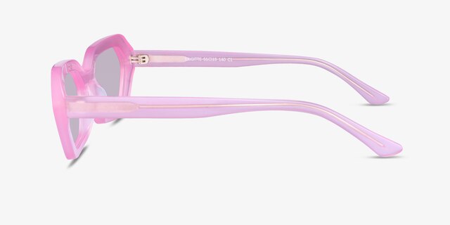 Brigitte Milky Pink AcetateSunglass Frames from EyeBuyDirect, Side View