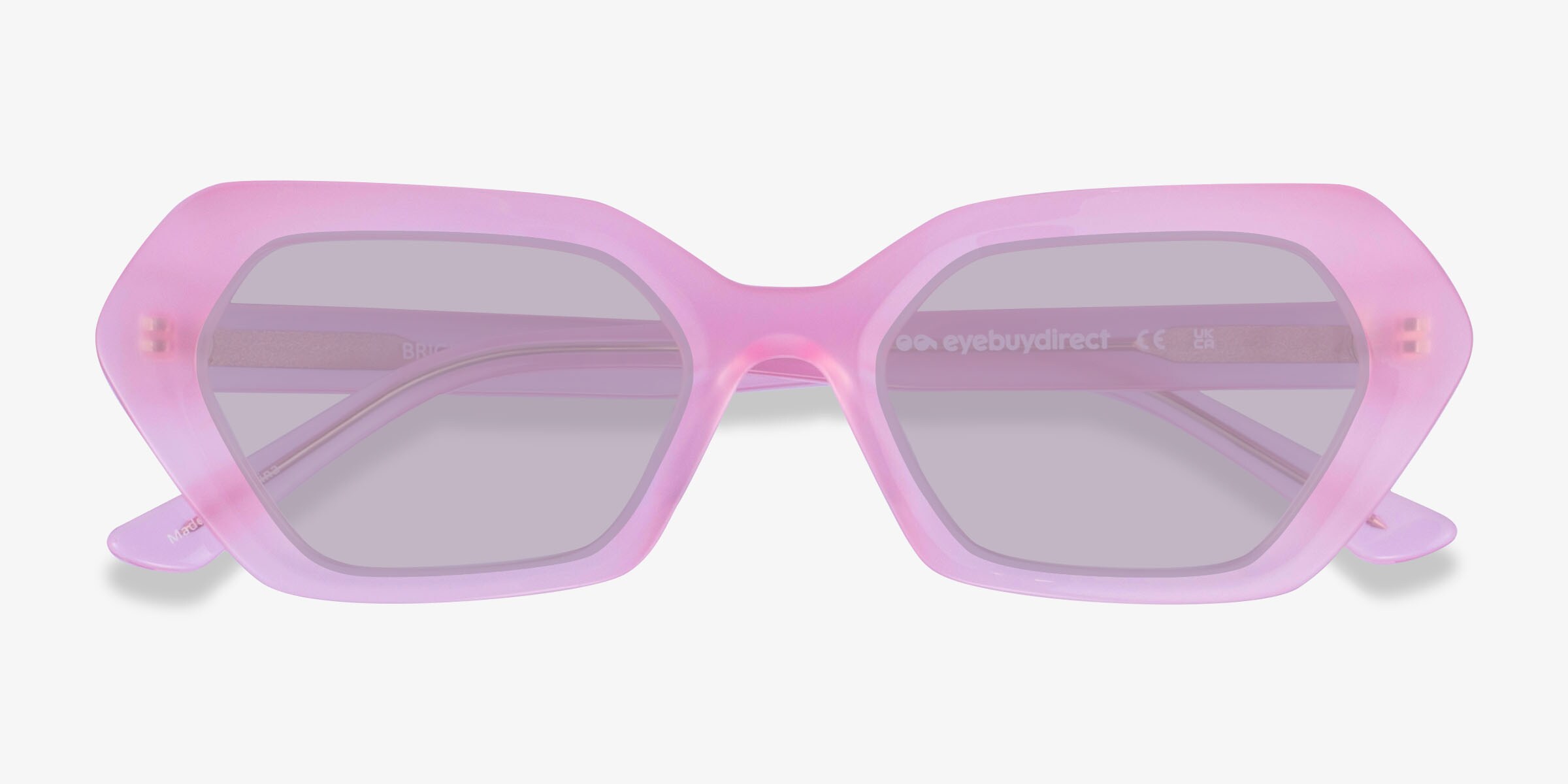 NEW PARCHITA women\'s pink skies sunglasses in pink Elicit Bike Sunglasses in Actinium Pink Translucent  main image 2