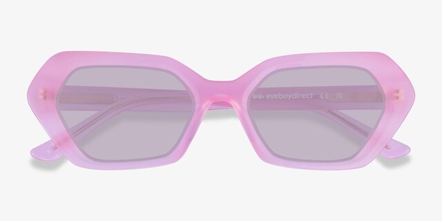 Brigitte Milky Pink AcetateSunglass Frames from EyeBuyDirect, Closed View