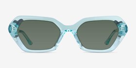 Brigitte Crystal Light Green Acétate Soleil de Lunette de vue d'EyeBuyDirect, Vue de Face