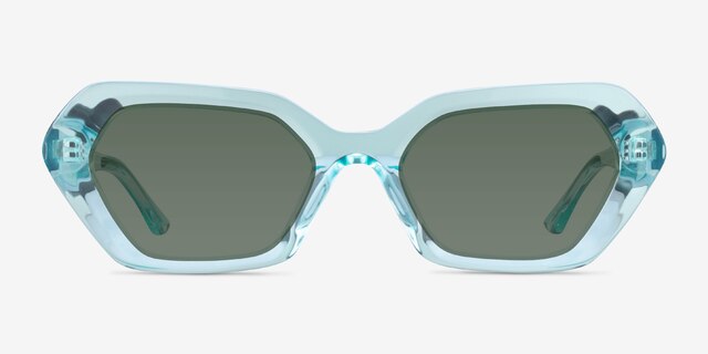 Brigitte Crystal Light Green AcetateSunglass Frames from EyeBuyDirect, Front View