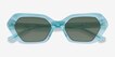 Brigitte Crystal Light Green AcetateSunglass Frames from EyeBuyDirect, Closed View