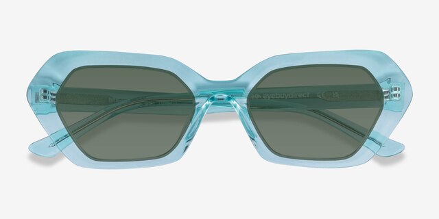 Brigitte Crystal Light Green AcetateSunglass Frames from EyeBuyDirect, Closed View