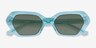 Brigitte Crystal Light Green AcetateSunglass Frames from EyeBuyDirect, Closed View