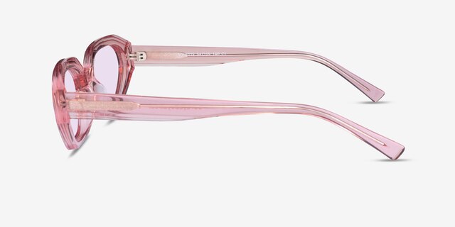 Ronette Crystal Peach AcetateSunglass Frames from EyeBuyDirect, Side View