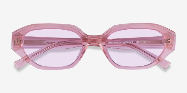 Ronette Crystal Peach AcetateSunglass Frames from EyeBuyDirect, Closed View