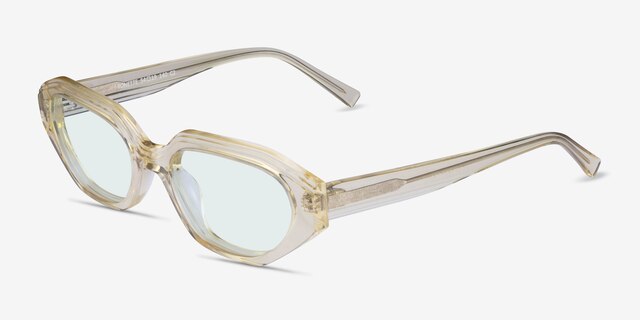 Ronette Crsytal Yellow AcetateSunglass Frames from EyeBuyDirect, Angle View