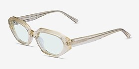 Ronette Crsytal Yellow Acétate Soleil de Lunette de vue d'EyeBuyDirect, Vue d'Angle
