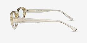 Ronette Crsytal Yellow Acétate Soleil de Lunette de vue d'EyeBuyDirect, Vue de Côté