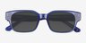 Canna Crystal Blue AcetateSunglass Frames from EyeBuyDirect, Closed View