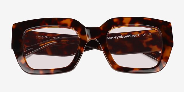 Plumarius Tortoise AcetateSunglass Frames from EyeBuyDirect, Closed View