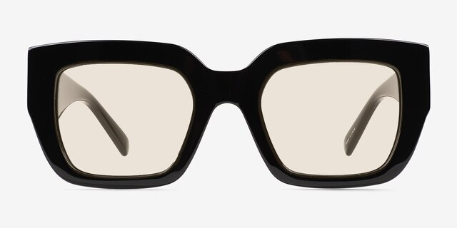 Plumarius Black AcetateSunglass Frames from EyeBuyDirect, Front View