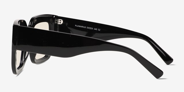 Plumarius Black AcetateSunglass Frames from EyeBuyDirect, Side View