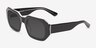 Lilia Black Crystal AcetateSunglass Frames from EyeBuyDirect, Angle View