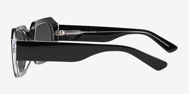 Lilia Black Crystal AcetateSunglass Frames from EyeBuyDirect, Side View