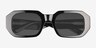 Lilia Black Crystal AcetateSunglass Frames from EyeBuyDirect, Closed View