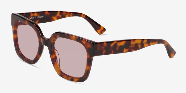 Helia Tortoise AcetateSunglass Frames from EyeBuyDirect, Angle View