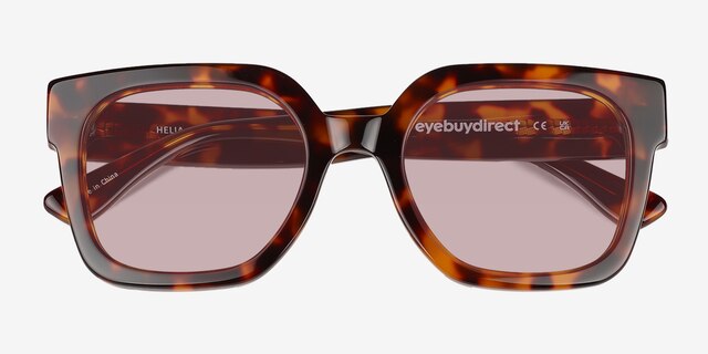 Helia Tortoise AcetateSunglass Frames from EyeBuyDirect, Closed View