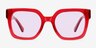 Helia Crystal Red AcetateSunglass Frames from EyeBuyDirect, Front View
